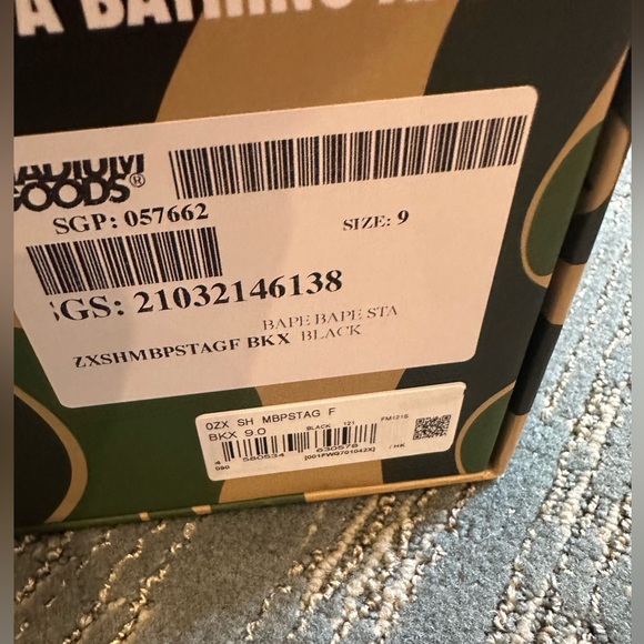 ABathing Ape Bape Sta Low color Black size 9 - Picture 15 of 16